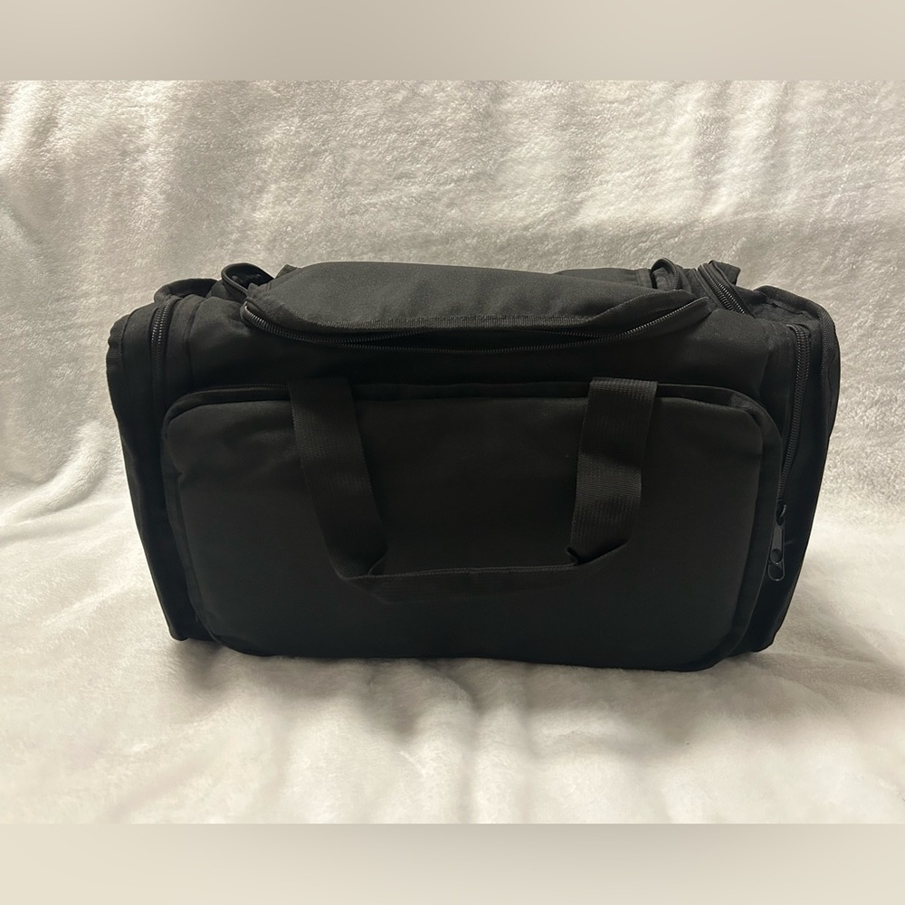 AvComm black Deluxe Duffel Flight Bag with 7 Compartments